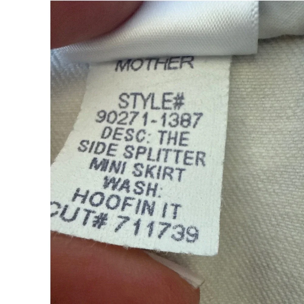 Mother The Side Splitter Mini Skirt Hoofin It Zebra Woodgrain Print Size 24 $188